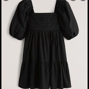 Abercrombie and Fitch Poplin Puff Sleeve Mini Dress